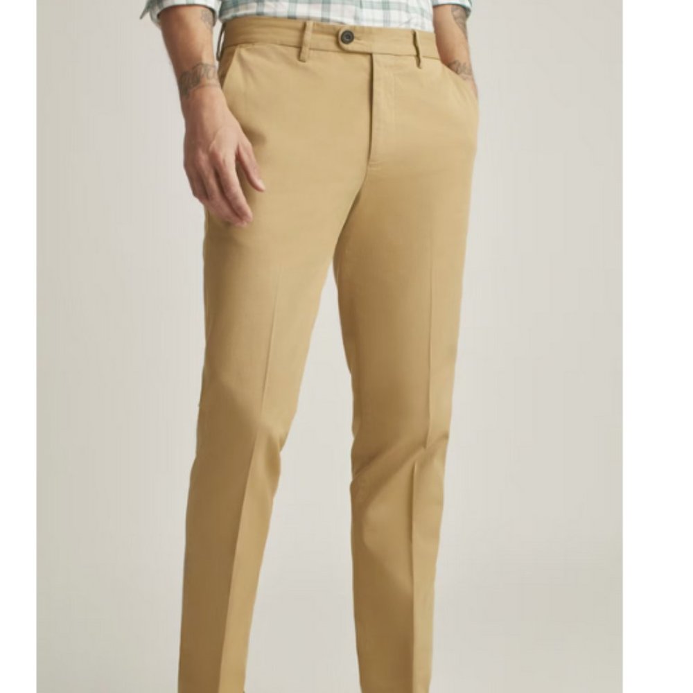 Bonobos 33x30 Slim Italian Stretch Chinos Khaki